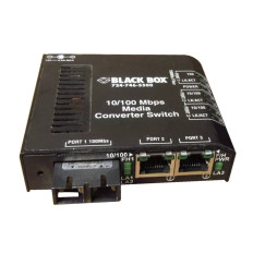 Black Box LBH100AE-SC | Standard Media Converter Switch 240-VAC Multimode SC