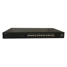 Black Box LPB201A | 24-Ports 10/100 Poe Switch L2 Managed W/2sfp Dual Pt