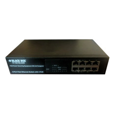Black Box LPB208A-R2 | NIB-8-Port Unmanaged 10/100 Fast Ethernet Switch wih 4 PoE Ports