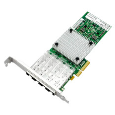 Intel I350-F4 | Quad-Ports LC 1Gb/s 1000Base-SX Gigabit Ethernet PCI Express 2.0 x4 Server Network Adapter