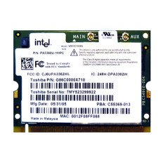 Intel PA3362U | Toshiba 2.4GHz 54Mbps IEEE 802.11b/g Mini PCI Wireless Network Adapter