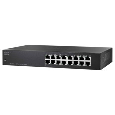Cisco SF110-16 | Small Business PoE RJ-45 16-Port X 10/100Base-TX Unmanaged Wall-Mountable Fast Ethernet Desktop Switch