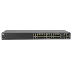 Cisco SG200-26P | Small Business 200 Series 24 x Ports 10/100/1000Base-T (12 x Ports PoE) + 2 x Ports Combo SFP (mini-GIBIC) Layer 2 1U Rack-Mountable Gigabit Ethernet Smart Network Switch