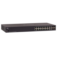 Cisco SG350-20 | Small Business 350 Series 16 x RJ-45 Ports 10/100/1000Base-T + 2 x Copper SFP Ports + 2 x Combo SFP Ports Layer 3 Managed 1U Rack-mountable Gigabit Ethernet Network Switch