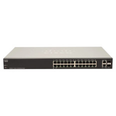 Cisco SF200-24 | Small Business 200 Series SF200-24 24 x Ports 10/100Base-T + 2 x Ports Combo SFP (mini-GBIC) Layer 2 Managed Rack-mountable Fast Ethernet Network Switch