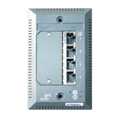 3Com 3CNJ100-BLK | NJ100 Network Jack Switch 4 x 10/100Base-TX LAN Ethernet Switch