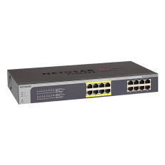 Netgear JGS516PE-100NAS | Prosafe JGS500 Series JGS516PE 16 x Ports (8 x Ports PoE+) 10/100/1000Base-T Rack-mountable Managed Gigabit Ethernet Network Switch