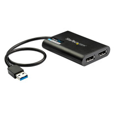 StarTech USB32DP24K60 | USB to Dual DisplayPort Adapter 4K 60Hz USB 3.0 5Gb/s USB Dual Monitor Adapter Dual DisplayPort Adapter DisplayLink Cert