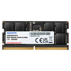 Adata AD5S560016G-B | 16GB DDR5-5600MHz Non-ECC Unbuffered CL46 262-Pin SODIMM 1.1V 1Rx8 Memory Module
