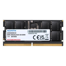 Adata AD5S56008G-B | 8GB DDR5-5600MHz PC5-44800 Non-ECC Unbuffered SODIMM CL46 1Rx16 1.1V 262-Pin  Memory Module