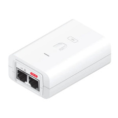 Ubiquiti POE-48-24W-WH | 24-Watts IEEE 802.3af 1 x Port 1GBase-T + 1 x Port 1GbE PoE Injector