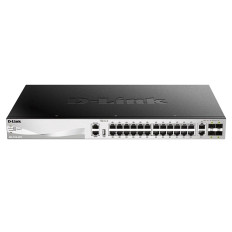 D-Link DGS-3130-30TS | DGS-3130 Series 24 x 10/100/1000Base-T RJ-45 and 2 x 10GBase-T RJ-45 and 4 x 10G SFP+ Ports Layer 3 Managed Stackable Gigabit Ethernet Switch