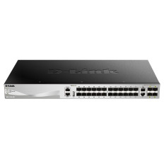 D-Link DGS-3130-30S | DGS-3130 Series 24 x 1000Base-X SFP (mini-GBIC) and 2 x 10GBase-T RJ-45 and 4 x 10G SFP+ Ports Layer 3 Managed Stackable Gigabit Ethernet Switch