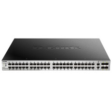 D-Link DGS-3130-54PS | DGS-3130 Series 48 x 10/100/1000Base-T RJ-45 PoE and 2 x 10GBase-T RJ-45 and 4 x 10G SFP+ Ports Layer 3 Managed Stackable Gigabit Ethernet Switch