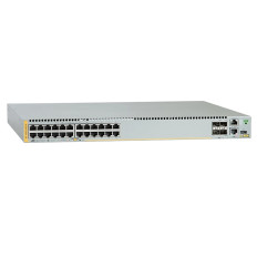 Allied Telesis AT-X930-28GTX-901 | x930 Series 24 x 10/100/1000Base-T RJ-45 and 4 x 10GbE SFP+ Ports Layer 3 Managed Stackable Gigabit Ethernet Network Switch