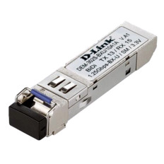 D-Link DEM-302S-BXU | SFP Transceiver 1 Port 1000Base-BX for singlemode fiber optic cable, power supply 3.3V (up to 2km), WDM (TX: 1310nm, RX: 1510nm)