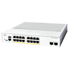 Cisco C1300-16P-2G | Catalyst 1300 Series 1300-16P-2G 16 x 10/100/1000Base-T RJ-45 PoE+ and 2 x 1GbE SFP Uplink Ports Layer 3 Managed Gigabit Ethernet Switch