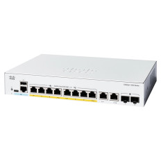 Cisco C1300-8P-E-2G | Catalyst 1300 Series 1300-8P-E-2G 8 x 10/100/1000Base-T RJ-45 PoE+ and 2 x 1G RJ-45/SFP Dual Pupose Uplink Ports Layer 3 Managed Gigabit Ethernet Switch