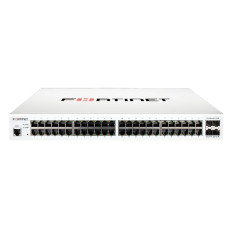 Fortinet FS-148E | FortiSwitch 100 Series 48 x Ports 1000Base-T + 4 x Ports Gigabit SFP 1U Rack-mountable Layer 2 Managed Gigabit Ethernet Network Switch