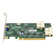 Supermicro AOC-SLG3-4E4R | 4-Ports 12.8Gb/s NVMe PCI Express 3.0 x16 Low Profile Internal Host Bus Adapter