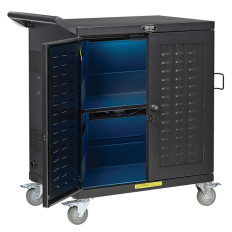 Eaton CSCSTORAGE2UVC | Tripp Lite Series Safe-IT UV Locking Storage Cart for Mobile Device AV Equipment
