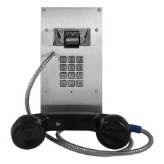 Viking K-1900-8 | Hot-line Vandal Resistant Stainless Steel Panel Phone with Armored Cable