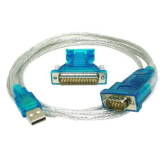 Monoprice 2067 | USB 2.0 to RS-232 DB-9 Male and DB-25 Male Serial Converter Cable 1Mbps Data Transfer Rate 70 Inch