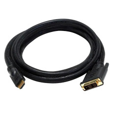 Monoprice 2218 | High Speed HDMI to DVI Adapter Cable with Net Jacket 24AWG CL2 6ft Black