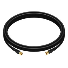 Monoprice 3031 | 6ft RG6 (18AWG) 75Ohm Quad Shield CL2 Coaxial Cable with F Type Connector Black