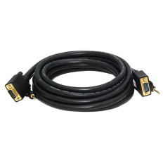 Monoprice 3339 | 15ft Super VGA HD15 M/M CL2 Rated Cable with Stereo Audio and Triple Shielding (Gold Plated)