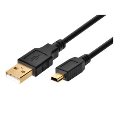Monoprice 3897 | USB-A to Mini-B Cable 5-Pin 28/28AWG Black 10ft