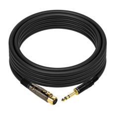 Monoprice 4771 | 15ft Premier Series XLR Female to 1/4in TRS Male Cable 16AWG (Gold Plated)
