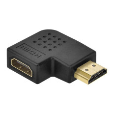 Monoprice 4859 | HDMI Right Angle Port Saver Adapter (Male to Female) 90-Degree Vertical Flat Left