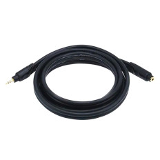 Monoprice 5587 | 6ft Premium 3.5mm Stereo Male to 3.5mm Stereo Female 22AWG Extension Cable (Gold Plated) Black