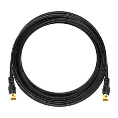 Monoprice 6314 | 15ft RG6 (18AWG) 75Ohm Quad Shield CL2 Coaxial Cable with F Type Connector Black