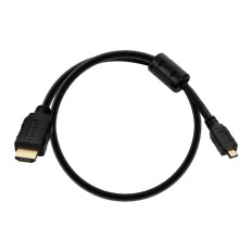 Monoprice 7555 | High Speed HDMI Cable with HDMI Micro Connector 4K-60Hz HDR 18Gbps YCbCr 4:4:4 34AWG 1.5ft Black