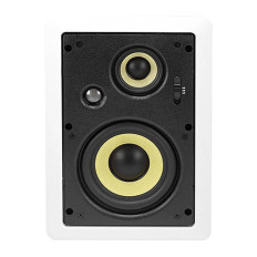 Monoprice 7607 | Caliber In-Wall Speakers 6.5in Fiber 3-Way (pair)