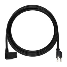Monoprice 7685 | Right Angle Power Cord NEMA 5-15P to Right Angle IEC 60320 C13 14AWG 15A/1875W SJT 125V Black 10ft