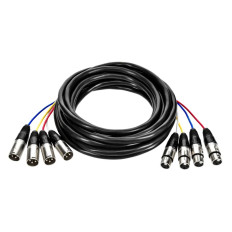 Monoprice 8767 | 20ft 4-Channel XLR Male to XLR Female Snake Cable