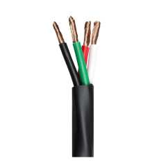 Monoprice 13713 | Speaker Wire CMP Rated 4-Conductor 12AWG 250ft Black