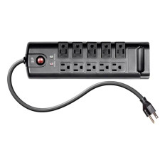 Monoprice 15875 | 10 Outlet Rotating Power Strip Surge Protector Block 2880 Joules Clamping Voltage 330V 8ft Cord