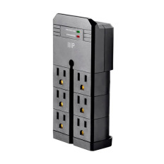 Monoprice 15876 | 6-Outlet Rotating Wall Tap Surge Protector 2160 Joules Clamping Voltage 500V