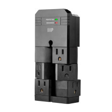 Monoprice 15876 | 6-Outlet Rotating Wall Tap Surge Protector 2160 Joules Clamping Voltage 500V