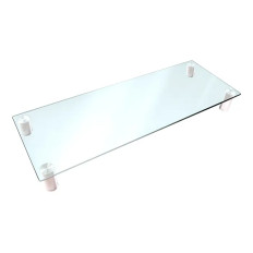 Monoprice 16356 | Extra Large Multimedia Desktop Monitor Stand 30.8in x 11in Clear Tempered Glass