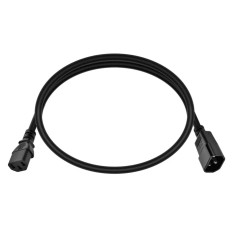 Monoprice 24192 | Extension Cord IEC 60320 C14 to IEC 60320 C13 14AWG 15A/1875W 3-Prong Black 3ft