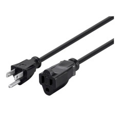 Monoprice 24200 | Extension Cord NEMA 5-15P to NEMA 5-15R 16AWG 13A/1625W 3-Prong Black 20ft