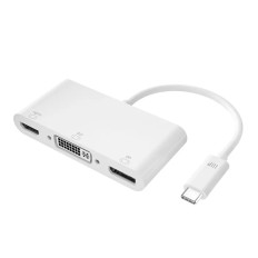 Monoprice 27282 | USB-C to 4K DisplayPort HDMI and Single-Link DVI-D Passive Adapter