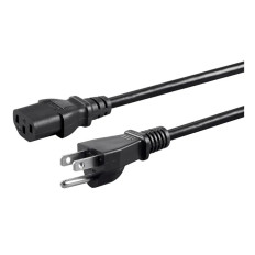 Monoprice 27291 | Power Cord NEMA 5-15P to IEC 60320 C13 18AWG 10A/1250W 125V 3-Prong 4ft Black
