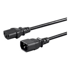 Monoprice 27310 | Extension Cord IEC 60320 C14 to IEC 60320 C13 16AWG 13A/1625W 3-Prong SJT Black 4ft