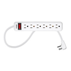 Monoprice 27846 | 6 Outlet Power Strip with 3ft Cord White